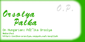 orsolya palka business card